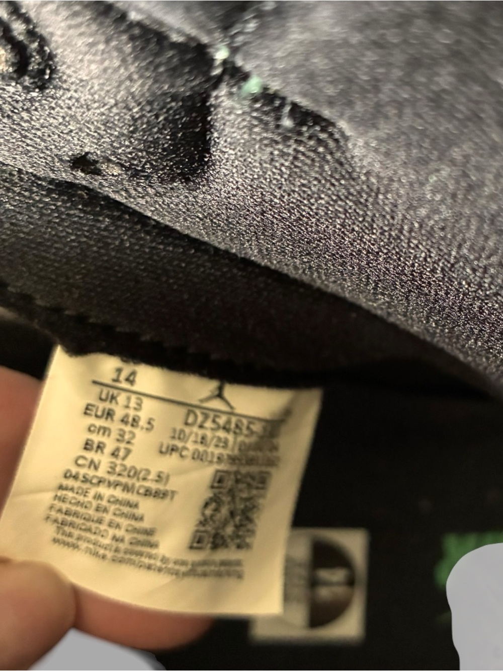 Nike Air Jordan 1 Retro High OG "Green Glow" Men’s Size 14 (Rare Size) Brand NEW - Picture 10 of 12